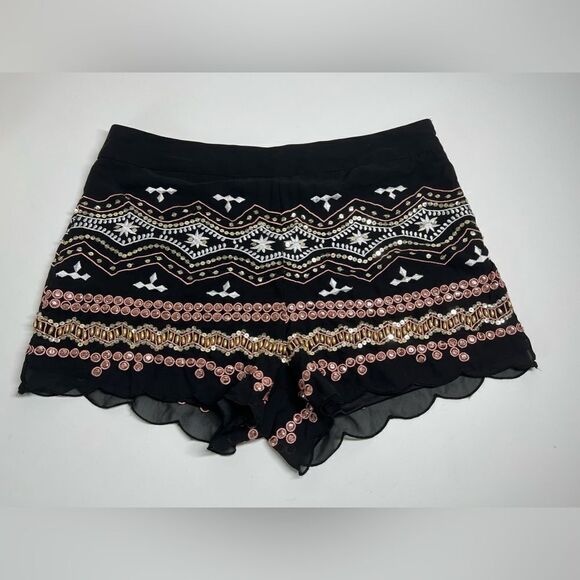 Forever 21 Black shorts with sequins Lined Size L - Picture 1 of 11